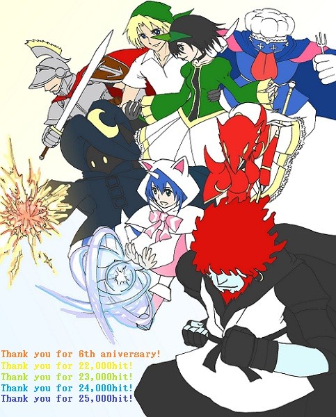 6周年、22000hit、23000hit、24000hit、25000hit記念絵